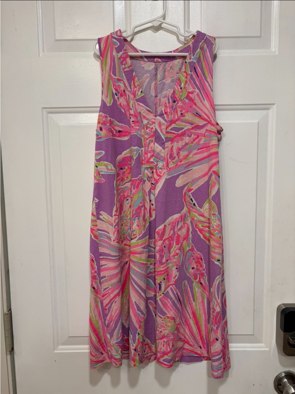 Lilly Pulitzer Floral V-Neck Summer Dress women’s Small